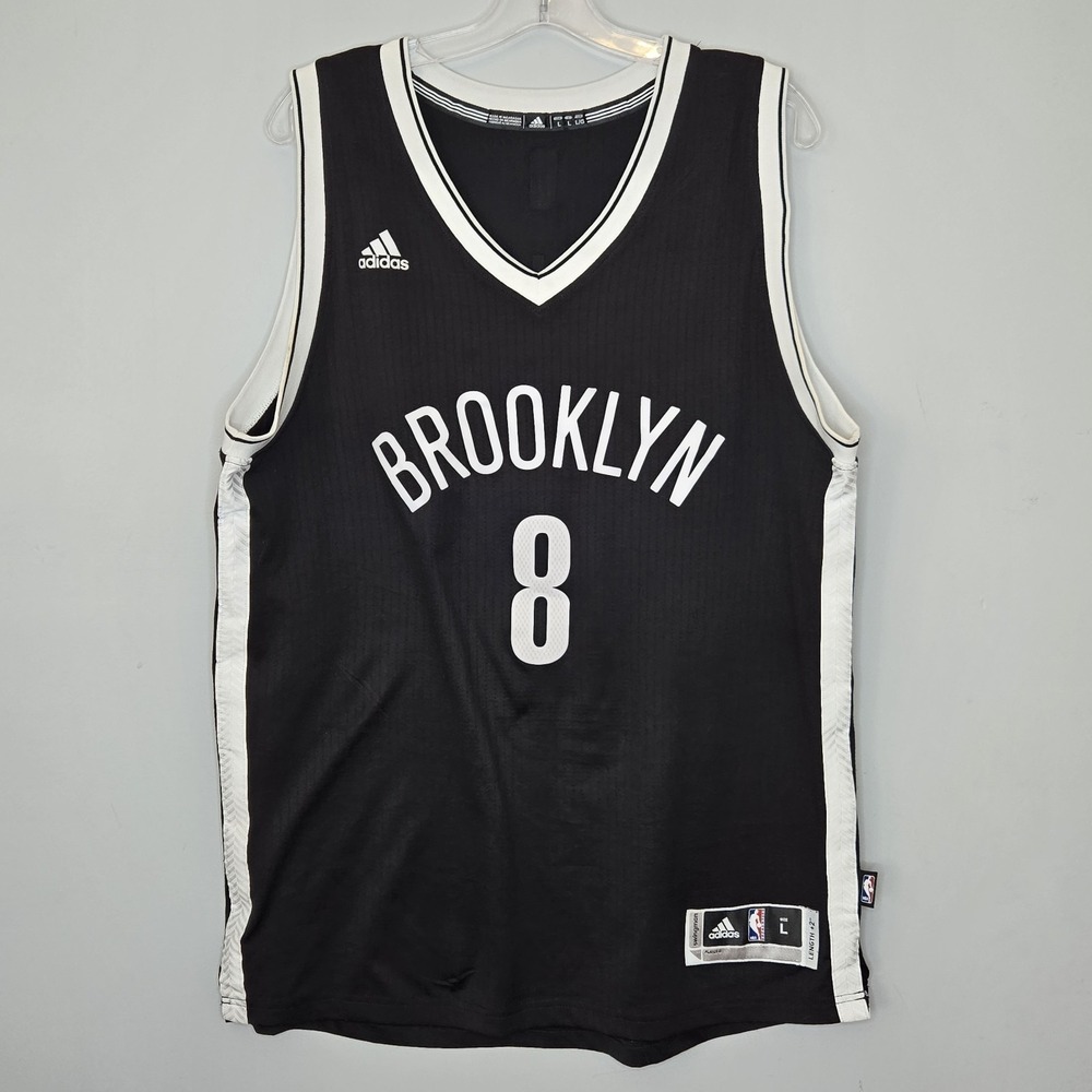 Adidas #8 Deron Williams Brooklyn‎ Nets Basketball Jersey Mens Large +2" Black